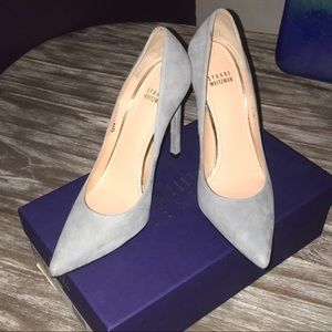 Stuart Weitzman Gray Light Blue Pumps Heels 7.5 37